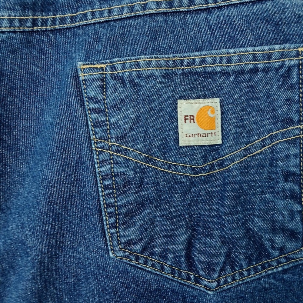 Carhartt Flame Resistant Jeans Mens 42x30 Relaxed Fit FR CAT 2 NFPA 2112‎ Denim